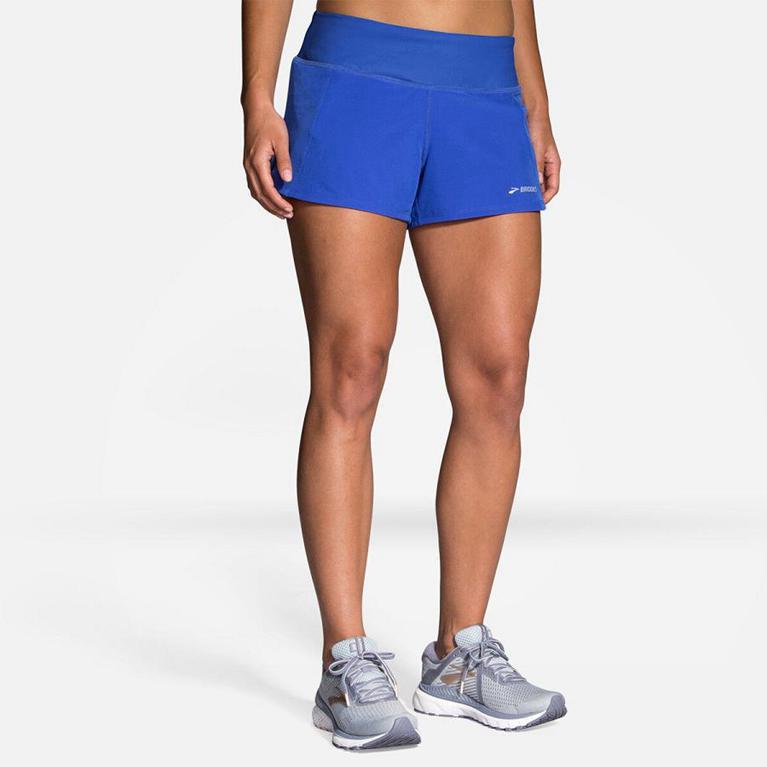 Brooks Chaser 3" Womens Running Shorts - Blue - Indonesia (SBEJ-04985)